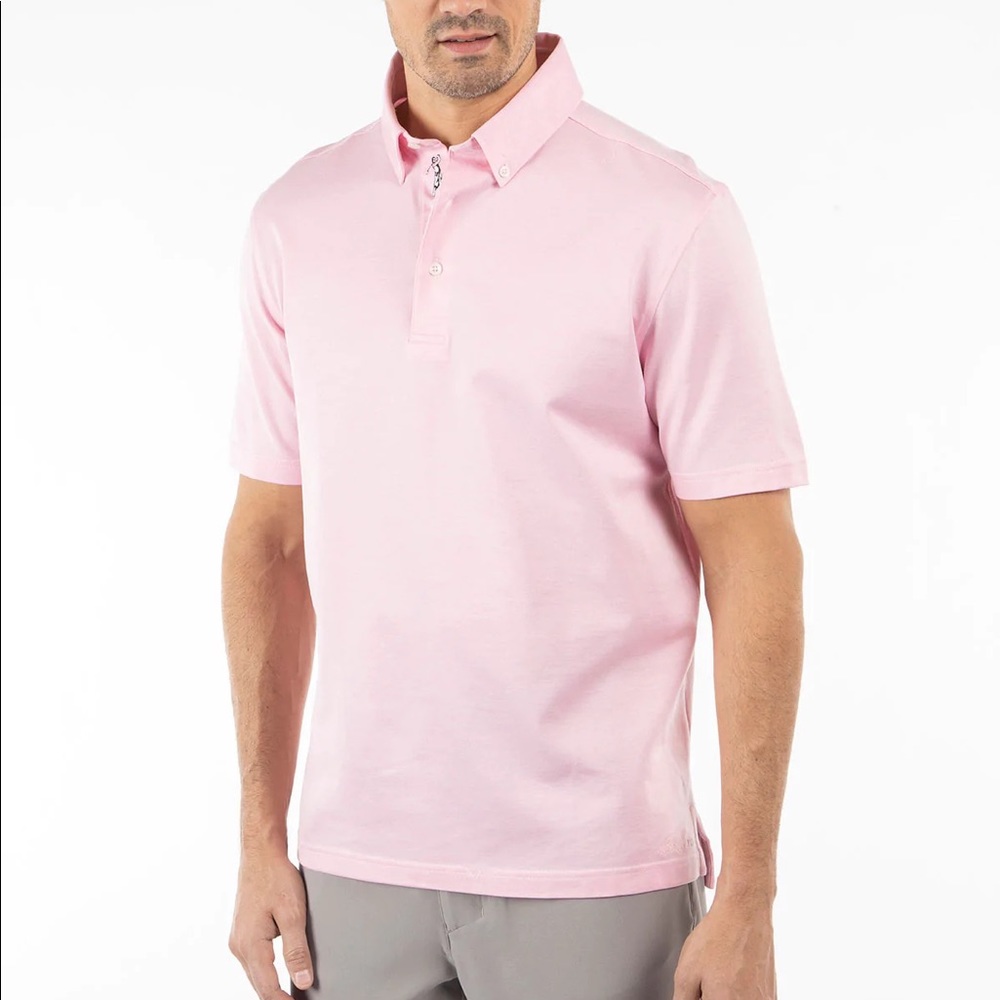 Bobby Jones NWT 100% Cotton Short-Sleeve Polo Quartz Pink Large